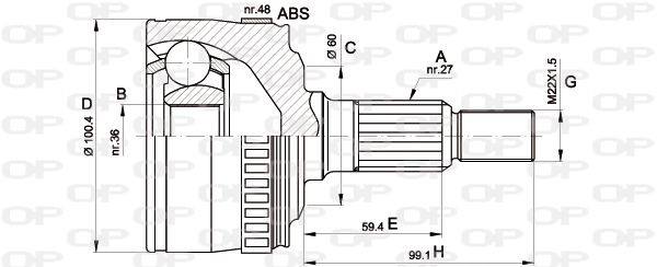 CVJ536010 Open Parts