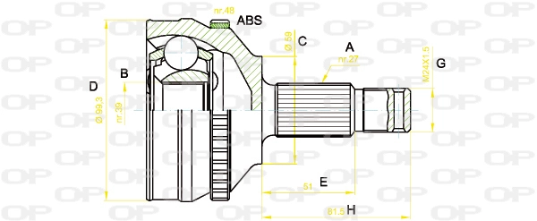 CVJ522210 Open Parts