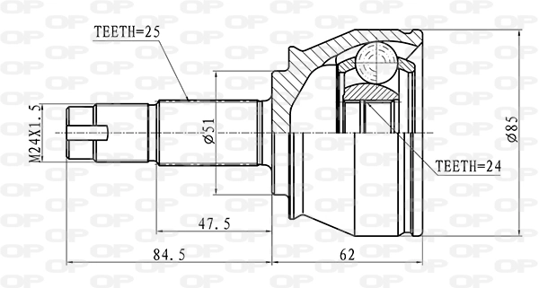 CVJ552510 Open Parts