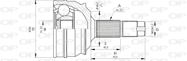 CVJ522410 Open Parts