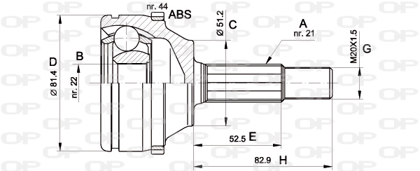 CVJ530610 Open Parts