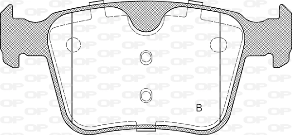 BPA151645 Open Parts Pastillas freno traseras