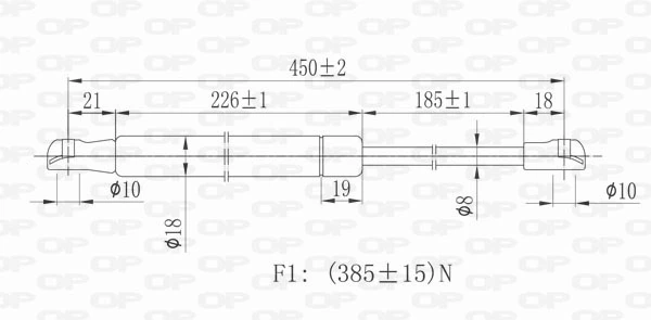 GSR610800 Open Parts Amortiguador de porton