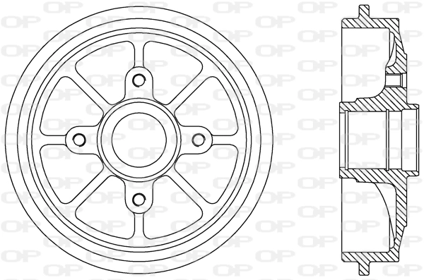 Tambor de freno trasero Citroen C3 I (FC)