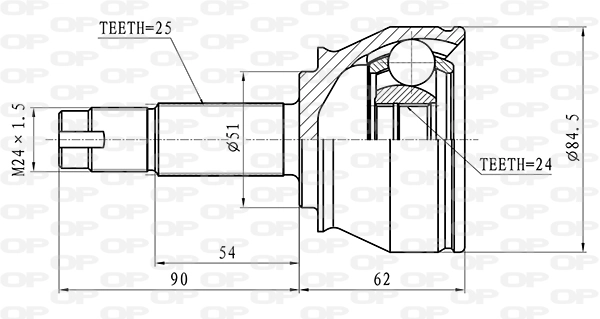 CVJ543910 Open Parts