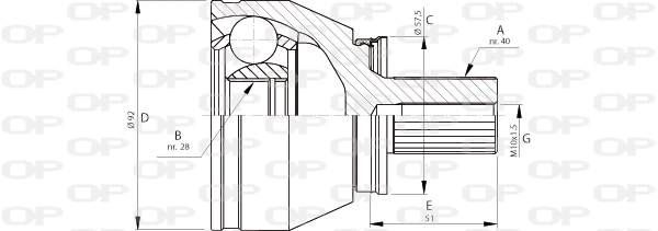 CVJ571310 Open Parts