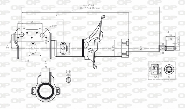 Amortiguador eje delantero izquierda Hyundai Accent II desde 53,38 €