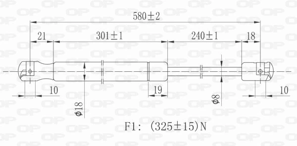 GSR610300 Open Parts Amortiguador de porton