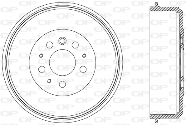 Tambor de freno trasero para Volkswagen Transporter 70A, 70H, 7DA, 7DH