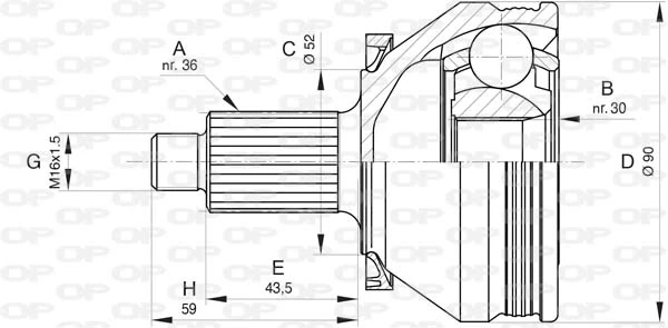 CVJ583110 Open Parts