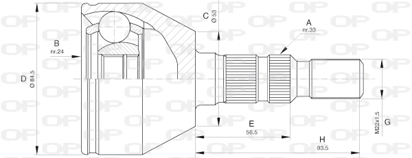 CVJ560210 Open Parts