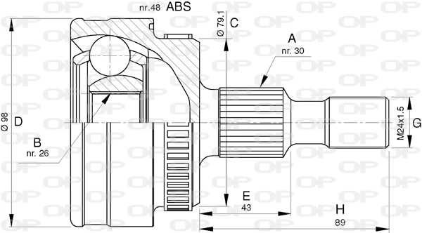 Comprar Junta homocinética exterior delantera ML/GLE  W163