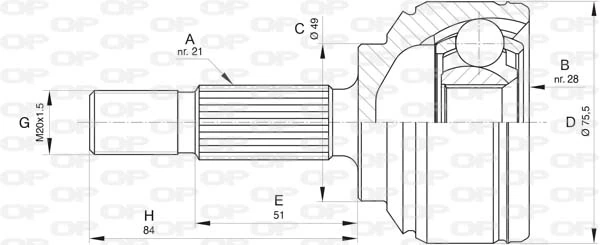 CVJ580310 Open Parts