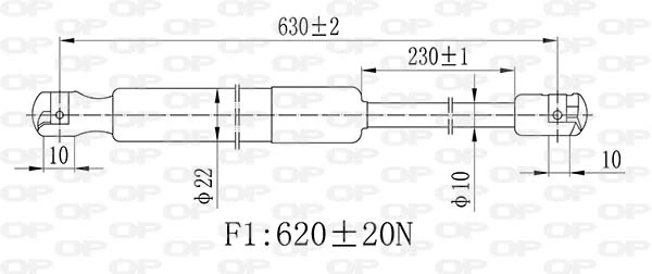 GSR647700 Open Parts Amortiguador de porton