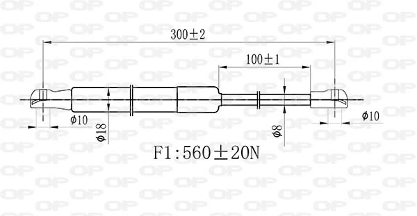 GSR645500 Open Parts Amortiguador de porton