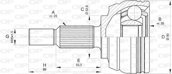 CVJ580110 Open Parts