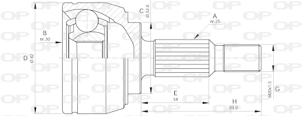 CVJ565010 Open Parts