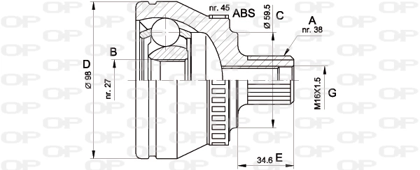 CVJ526110 Open Parts