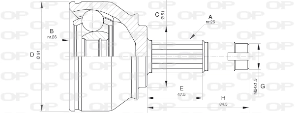 CVJ564710 Open Parts