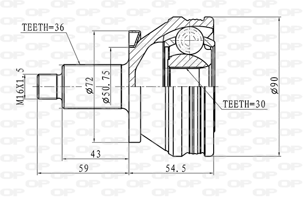 CVJ543410 Open Parts