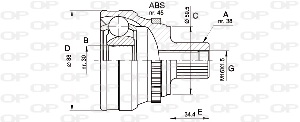 CVJ513910 Open Parts