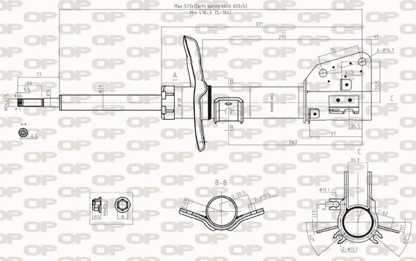 Amortiguador delantero Renault Master III (JV)