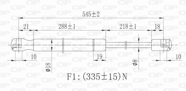GSR610200 Open Parts Amortiguador de porton