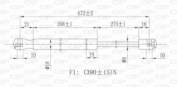 GSR607900 Open Parts Amortiguador de porton