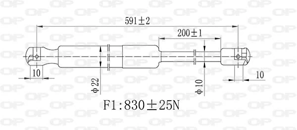 GSR651300 Open Parts Amortiguador de porton