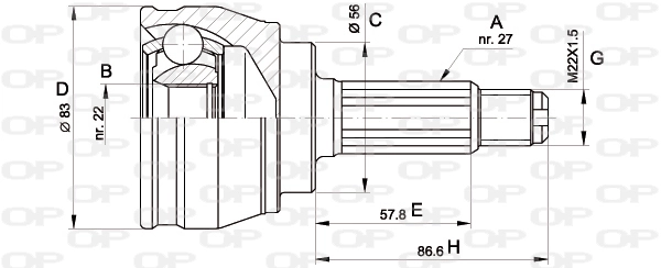 CVJ524110 Open Parts