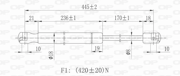 GSR602300 Open Parts Amortiguador de porton