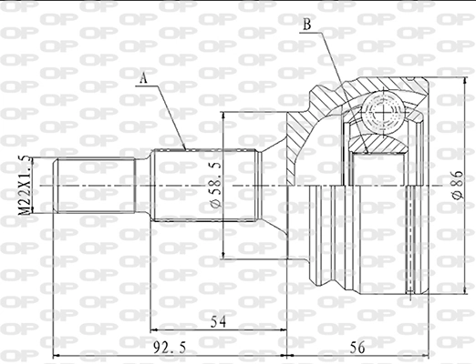 Junta homocinética exterior delantera Opel GRANDLAND  desde 45,59 €