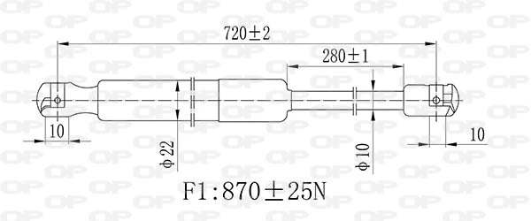 GSR649400 Open Parts Amortiguador de porton