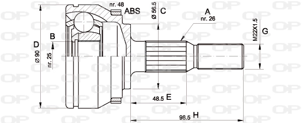 CVJ513210 Open Parts