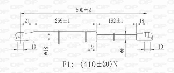 GSR604300 Open Parts Amortiguador de porton