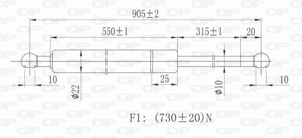 GSR623900 Open Parts Amortiguador de porton