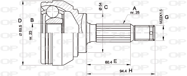 CVJ539110 Open Parts