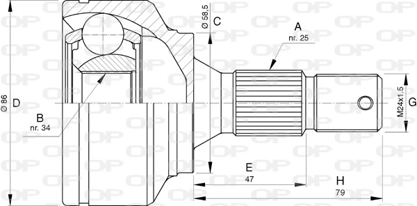 Junta homocinética exterior delantera Citroen C4  desde 40,21 €