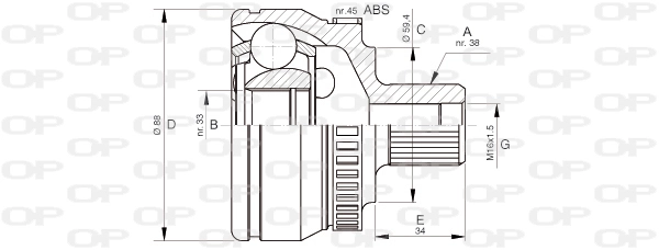 CVJ544410 Open Parts