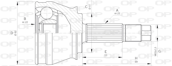 CVJ559510 Open Parts