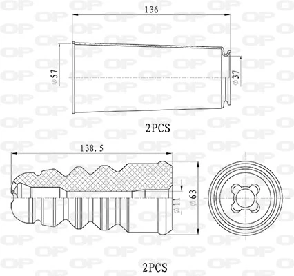 Comprar Topes de suspensión & guardapolvo amortiguador A6 4F2