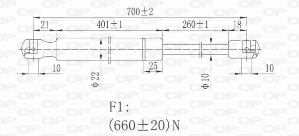 GSR622900 Open Parts Amortiguador de porton