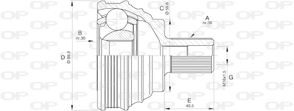 CVJ553510 Open Parts
