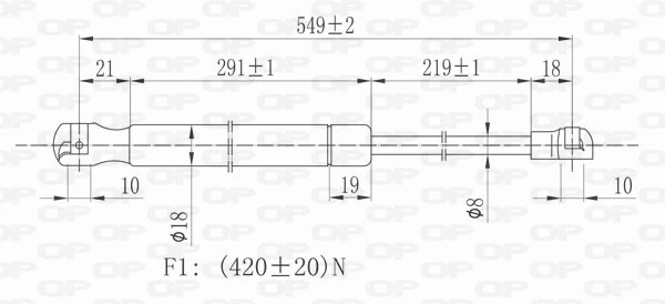 GSR619300 Open Parts Amortiguador de porton