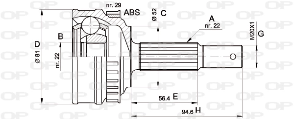 CVJ505310 Open Parts