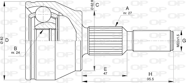 CVJ579210 Open Parts