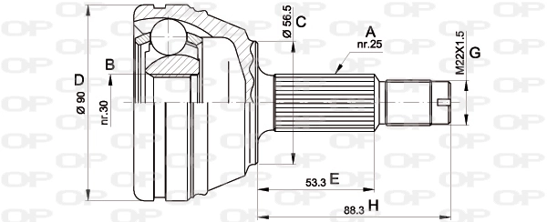 CVJ535110 Open Parts