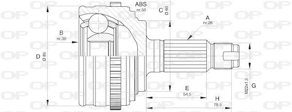 CVJ560510 Open Parts