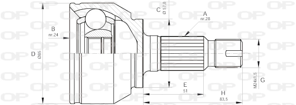 Junta homocinética exterior delantera Rover 75  desde 40,55 €