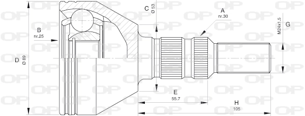 CVJ544010 Open Parts